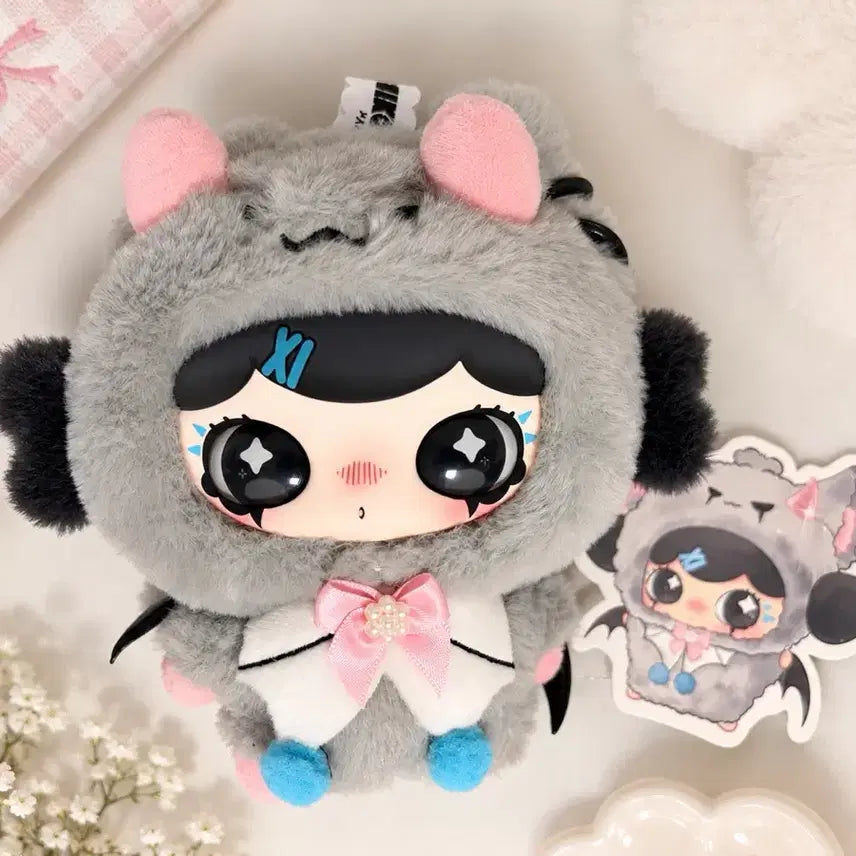 [BUNJANG] Baby S3 Lumimi Doll Keyring - Gray / 베이비쓰리 루루미 인형 키링 그레이