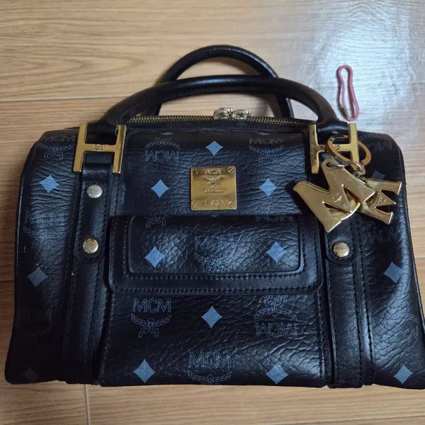 [BUNJANG] MCM Black Visetos Boston Bag / MCM 블랙 비세토스 보스턴백