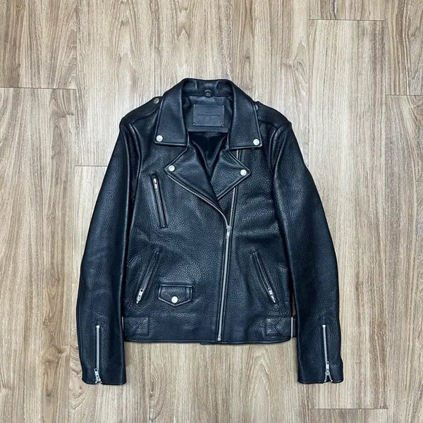 [BUNJANG] vivastudio Genuine Leather Rider Jacket Size 55 / 비바스튜디오 소가죽 라이더 자켓 55
