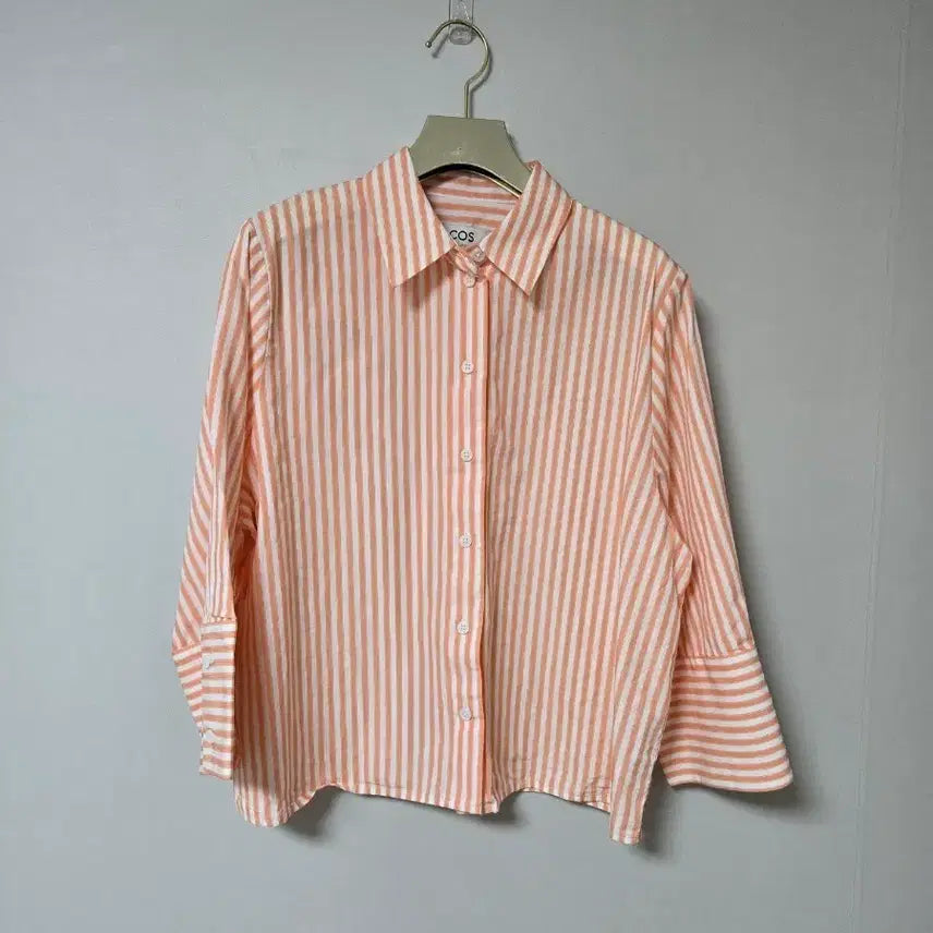[BUNJANG] COS Striped Shirt Orange / 코스 스트라이프 셔츠