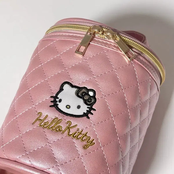 [BUNJANG] Abel Hello Kitty Quilting Round Pouch Case / 아베일 헬로키티 퀄팅 원형 파우치 보관함