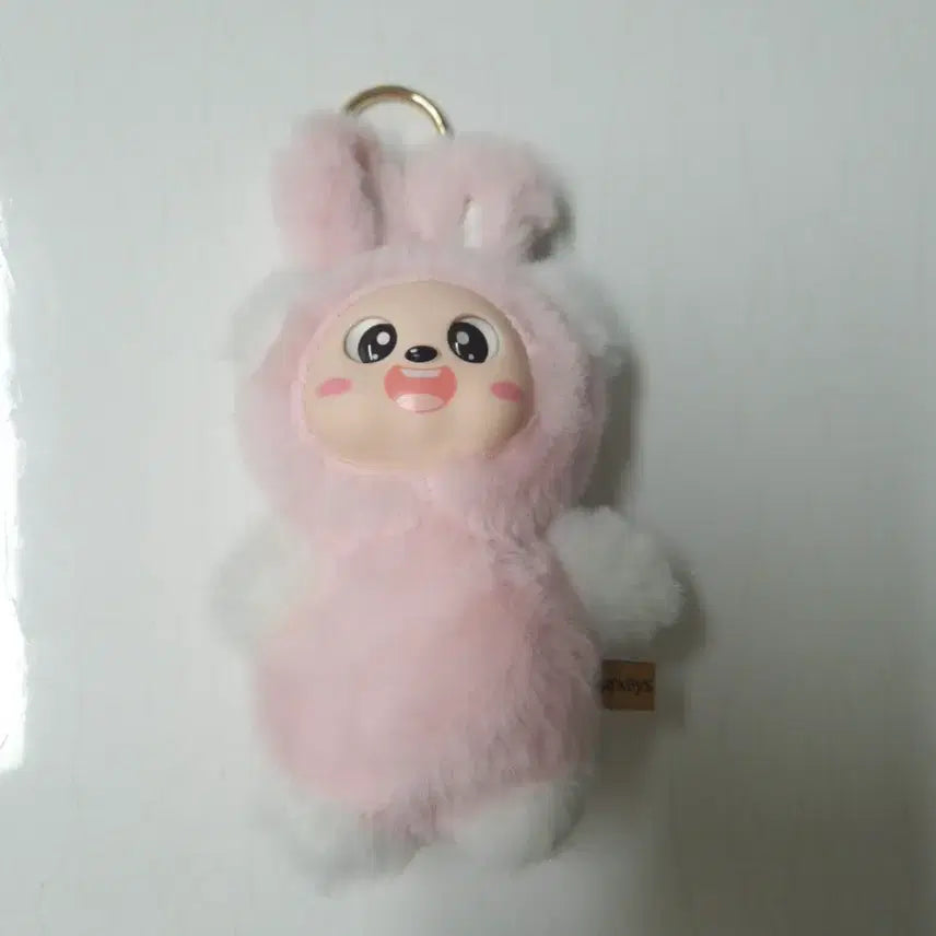 [BUNJANG] Pink Rabbit Plush Keychain / 분홍 토끼 인형 키링