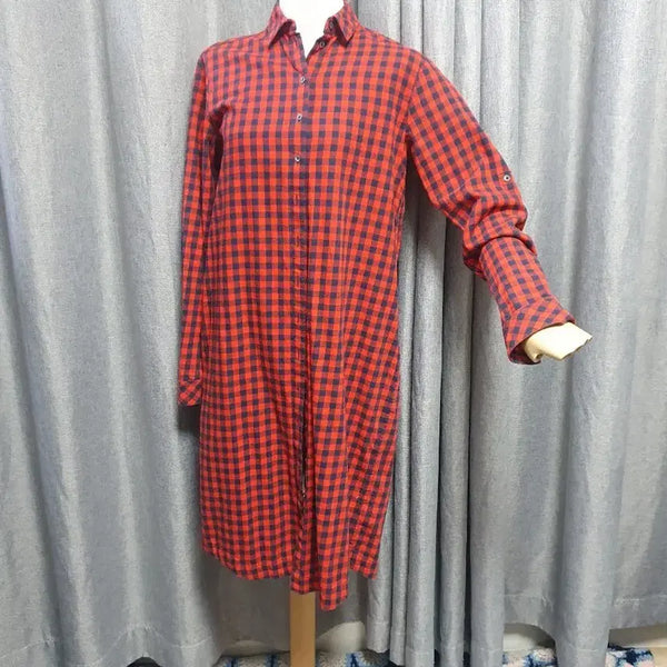 [BUNJANG] Tommy Hilfiger Check Long Shirt / 타미힐피거 체크 롱남방