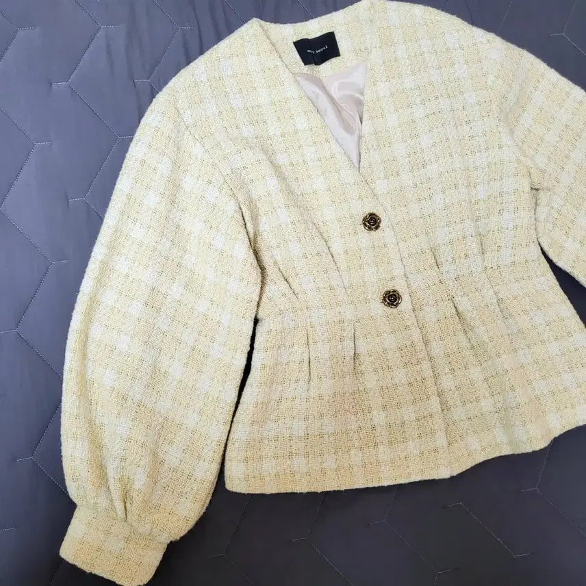 [BUNJANG] Tweed Jacket with Puff Sleeves / 퍼프소매 / 트위드자켓 / 새상품