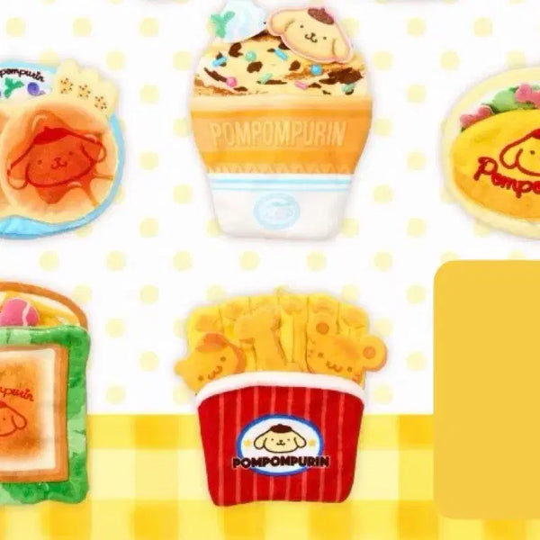 [BUNJANG] Sanrio Pompompurin "Back Then" Mascot Pocket Set / 폼폼푸린 그때그시절 마스코트 포켓 5종 일괄