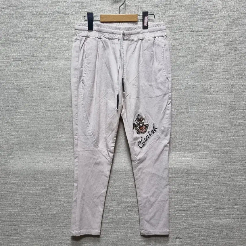 [BUNJANG] Women's Comfortable Fit Character Print Training Pants / 카375 트레이닝 바지