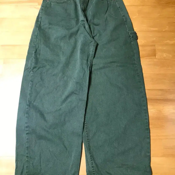 [BUNJANG] Sinch Color Carpenter Wide Work Pants / 신시 컬러 카펜터 와이드 워크 팬츠 아메카지 와이드팬츠