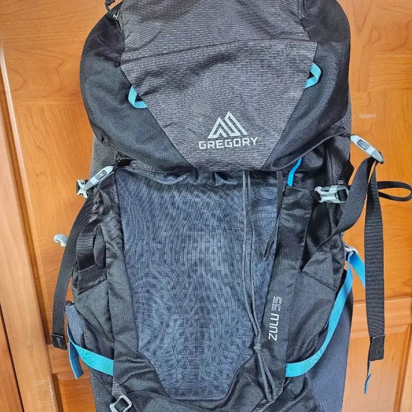 [BUNJANG] Gregory 55L Backpack Black/Blue / 그레고리 55L 배낭 블랙/블루
