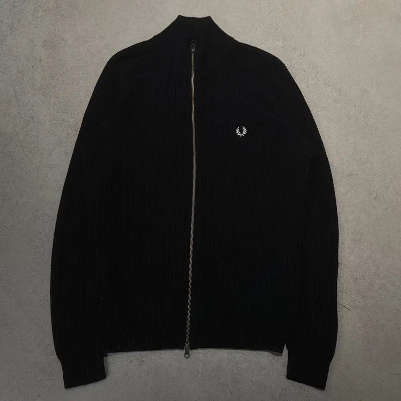 [BUNJANG] Fred Perry Logo Knit Zip-Up / 프레디페리 로고 니트집업 s12742