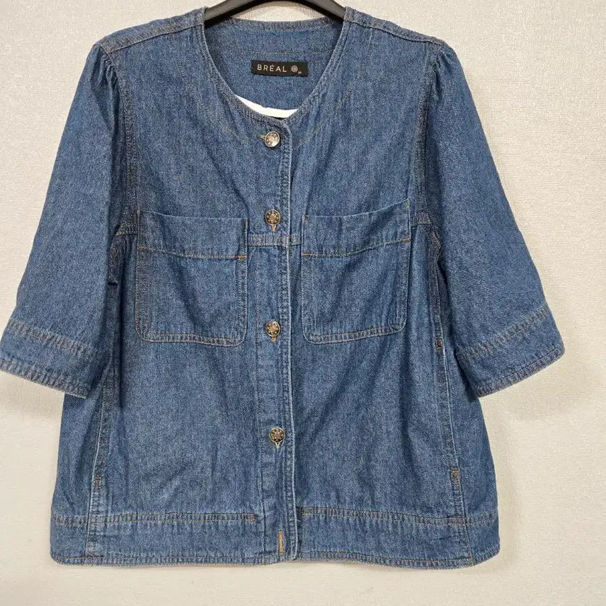 [BUNJANG] Brielle Short-Sleeve Denim Jacket 66 / 브리엘 반팔 데님쟈켓 66