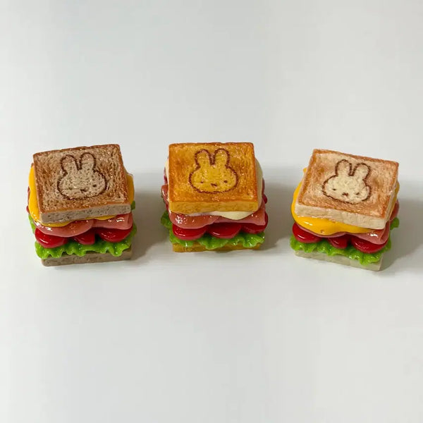 [BUNJANG] Miffy Sandwich Miniature Set (3 Types) / 미니어쳐 미피 샌드위치 3종