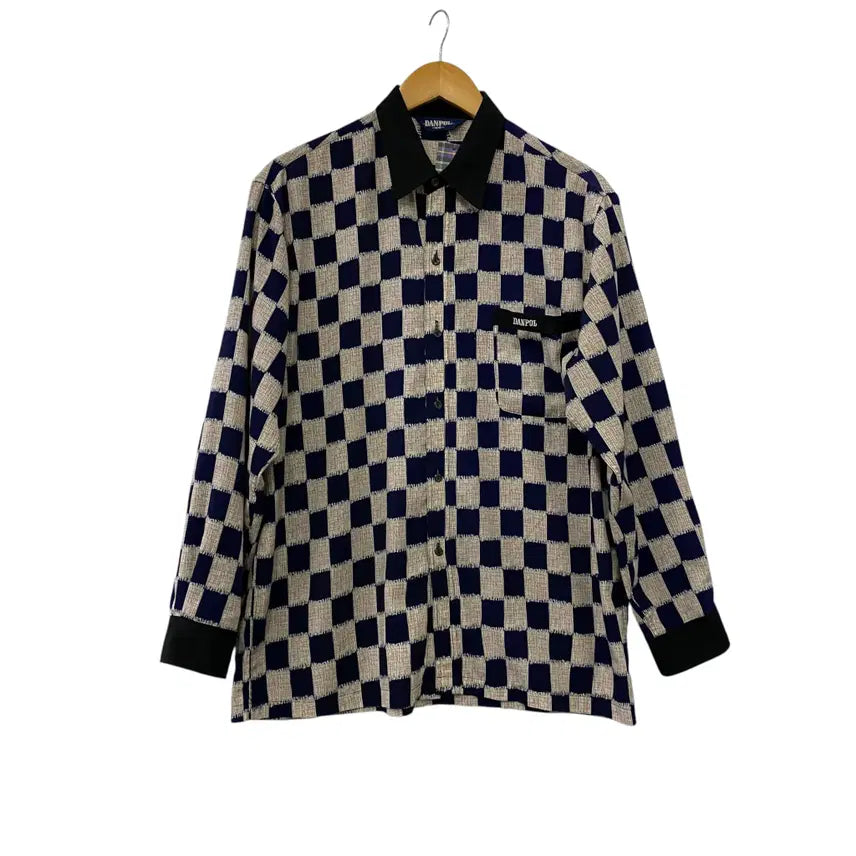 [BUNJANG] Denpol Pattern Long Sleeve Shirt (Size 100) / B09. 덴폴 패턴 긴팔셔츠(100)