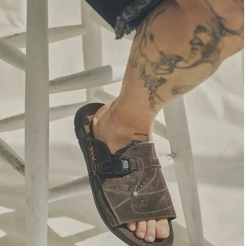 [BUNJANG] Romantic Move Ethnic Concho Slide Sandals (280) / 로맨틱무브 에스닉 콘초 슬라이드 280