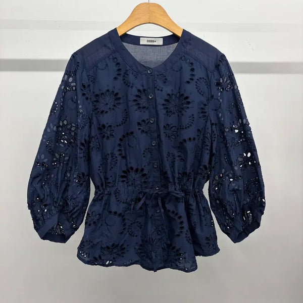 [BUNJANG] DEBB+ Eyelet Blouse / DEBB+ 뎁 아일렛 블라우스 66