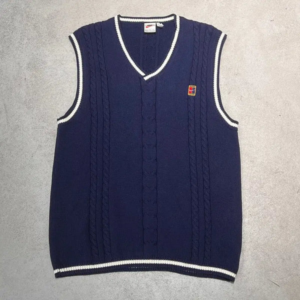 [BUNJANG] Nike 90s Cotton Cable Knit Vest / 90s 나이키 코튼 케이블 니트 베스트 s12745
