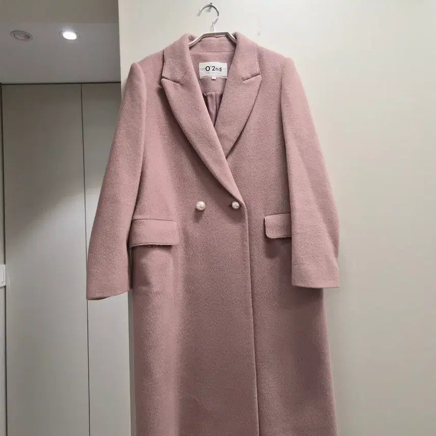 [BUNJANG] Ozzo Second Indie Pink Wool Coat Size 55 / 오즈세컨 인디핑크모직코트 55사이즈 판매