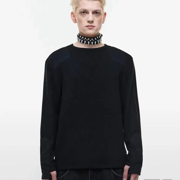 [BUNJANG] Opus 0012 On 07 REDRUM PATCH KNIT BLACK L / 오퍼스 0012 On 07 REDRUM PATCH KNIT BLACK L