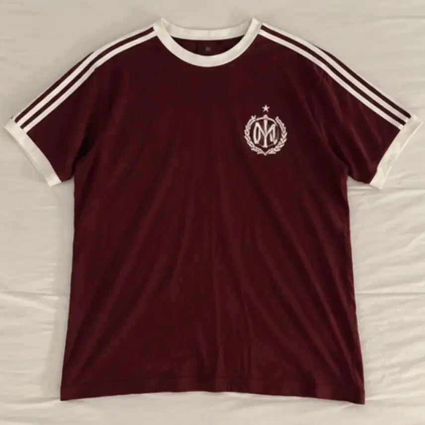 [BUNJANG] Ringer Tee Short Sleeve Burgundy / 링거티