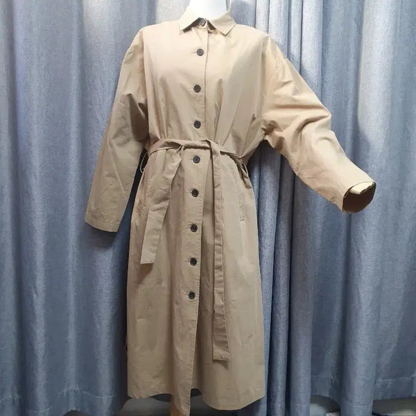 [BUNJANG] Beige Balmacaan French Coat / 발마칸 베이지 프렌치코트
