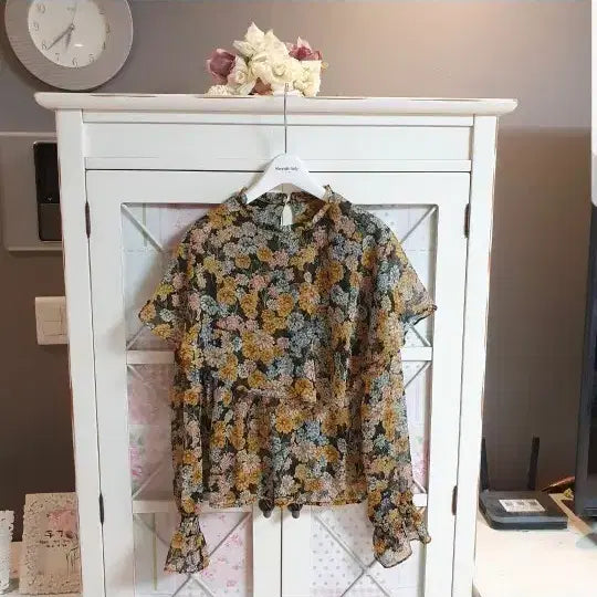 [BUNJANG] Zara Floral Pattern Blouse (Size 55-66) / 자라 블라우스/55-66