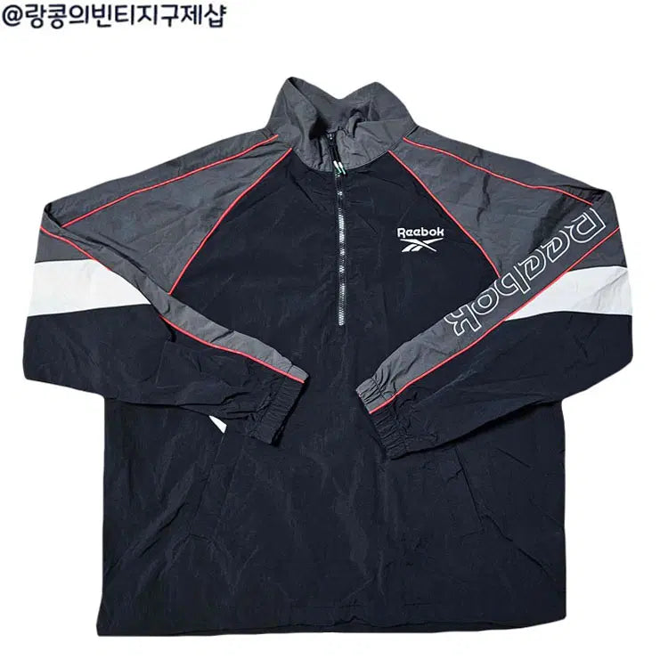 [BUNJANG] Reebok Vintage Old School Warm-up Anorak Jacket / 리복 올드스쿨 빈티지 웜업 아노락