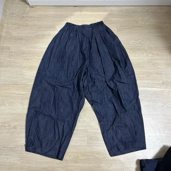 [BUNJANG] Navy Blue Baggy Jeans / 청바지 스타일 배기 바지 네이비색