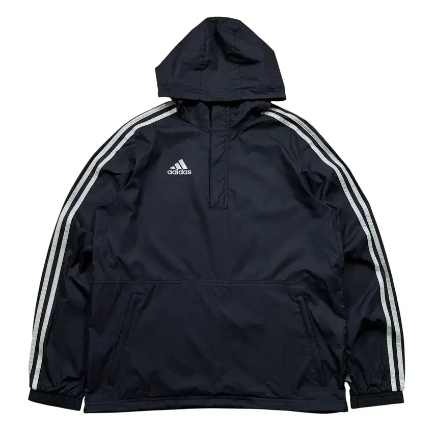 [BUNJANG] Adidas 3-Stripes Anorak Windbreaker / 아디다스 삼선 아노락 바람막이