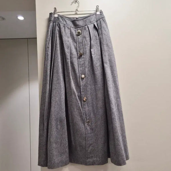 [BUNJANG] Lenibon Jewel Button Long Skirt Size 66 / 레니본 보석단추 롱스커트66사이즈판매