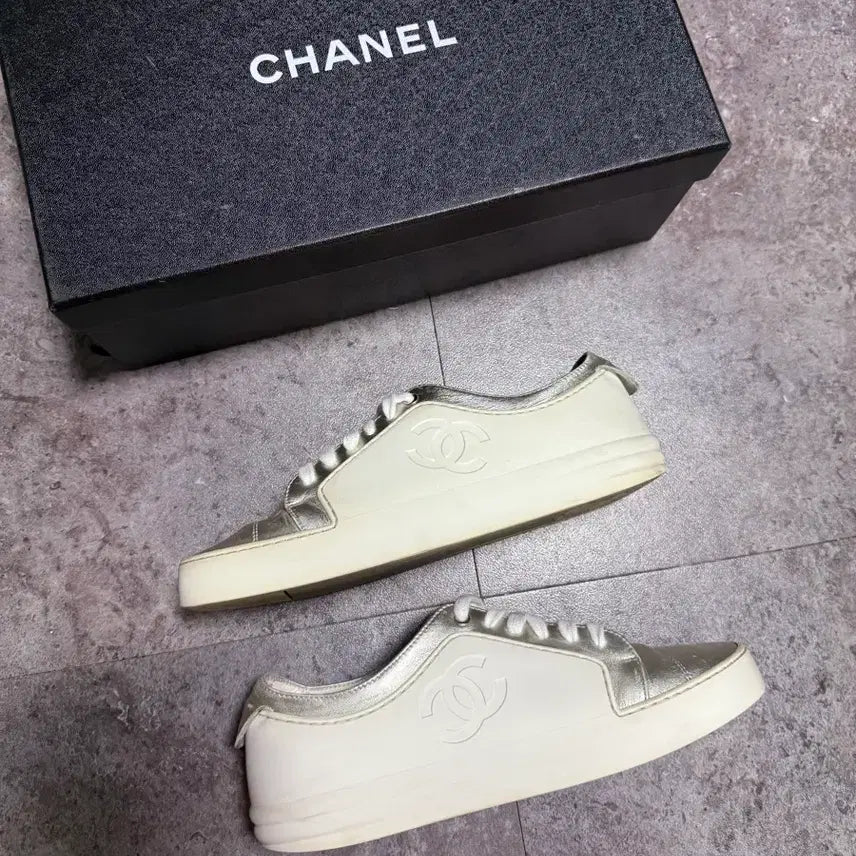 [BUNJANG] Chanel CC Logo Sneakers Size 36 Full Box / 샤넬 cc로고 스니커즈 36 풀박