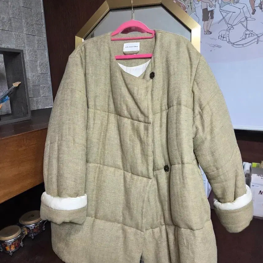 [BUNJANG] Isabel Marant Double-Breasted Long Padded Coat Beige / 이자벨마랑  반코트패딩