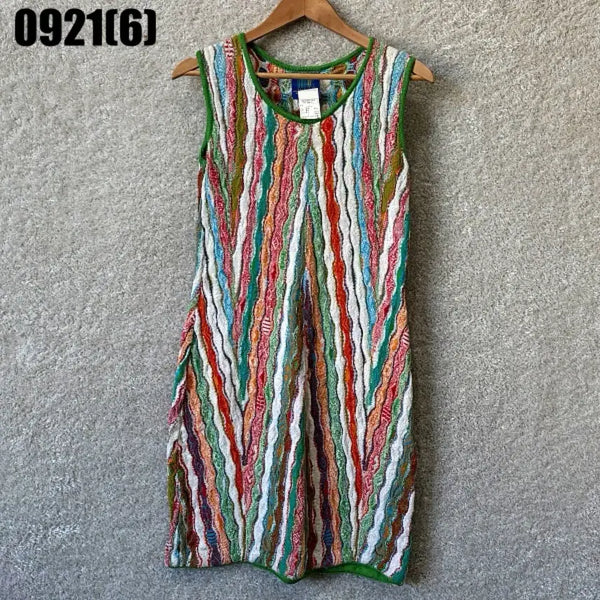 [BUNJANG] Limnos Washed Long Dress Colorful Stripe Pattern M / 림노스 워시드 롱 원피스 다채로운 스트라이프 패턴 M 0921
