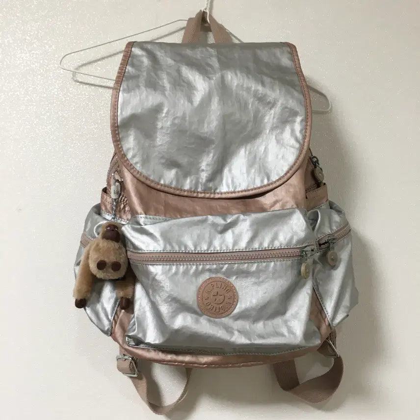 [BUNJANG] Kipling Metal Rose Pink Backpack / 키플링 메탈 로즈핑크 백팩