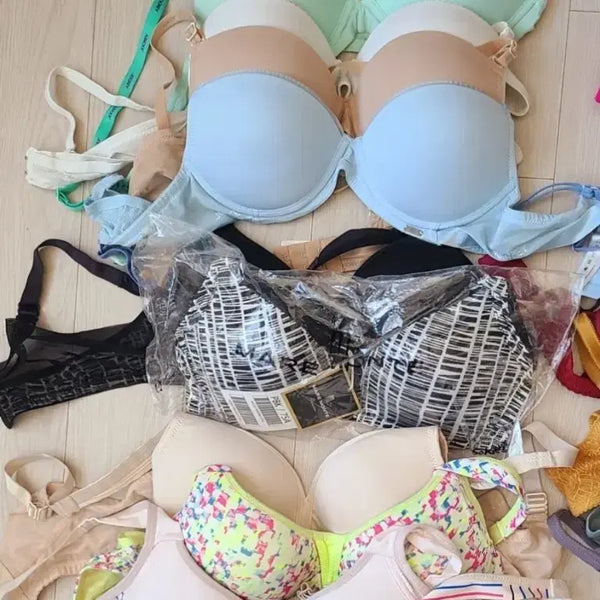 [BUNJANG] Bra Set Assorted Colors 18-Piece Bundle / 브라 세트 다양한 컬러 18개 묶음 청바지하나값도안됨
