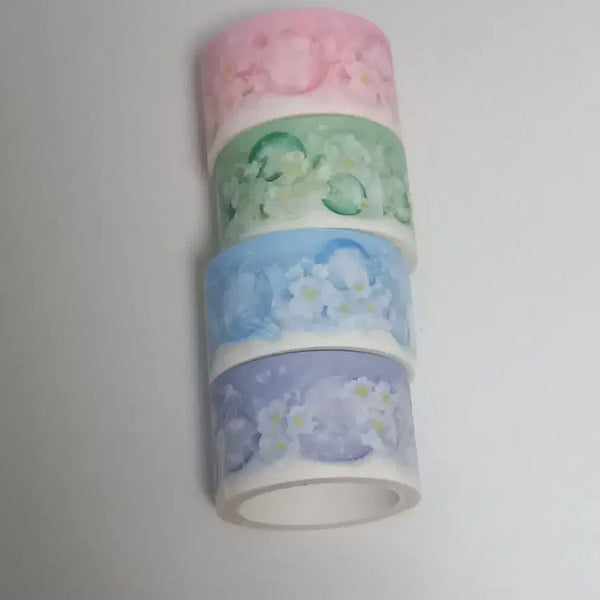 [BUNJANG] Water Drop Washi Tape Set (4 Types) / 물방울 통마테 4종 일괄