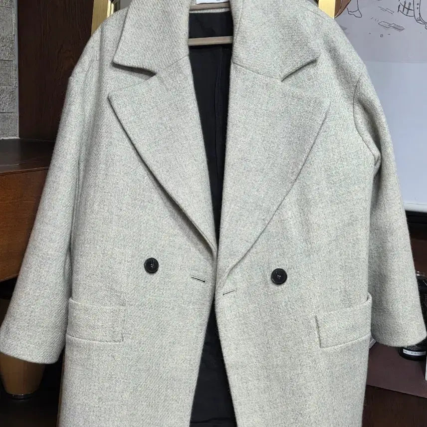 [BUNJANG] IRO Grey Half Coat / 이로  반코트