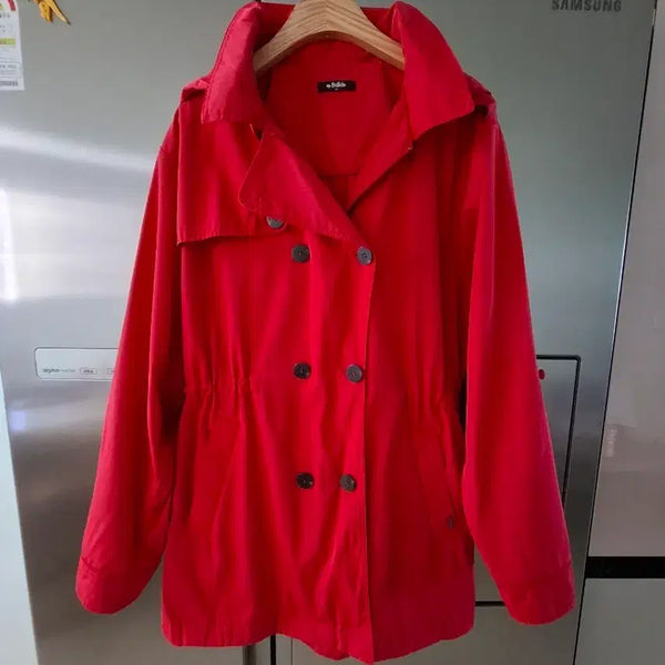 [BUNJANG] Buffalo Double-Button Red Jacket / 버팔로 더블버튼 레드 재킷
