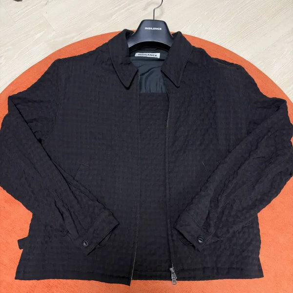 [BUNJANG] INSILENCE Wrinkle Check Zip-Up Jacket M / *새제품 특가, 인사일런스 링클 체크 집업 자켓 / M