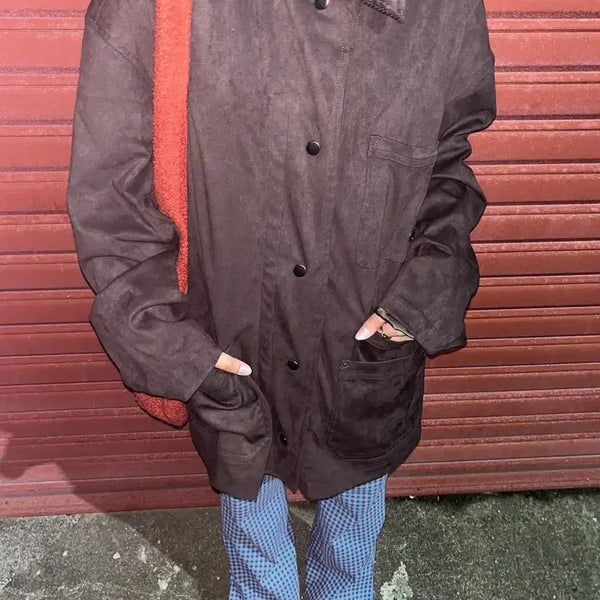 [BUNJANG] Code Graphy Washed French Jacket Dark Brown / 코드그라피 워시드 프렌치 자켓 다크브라운