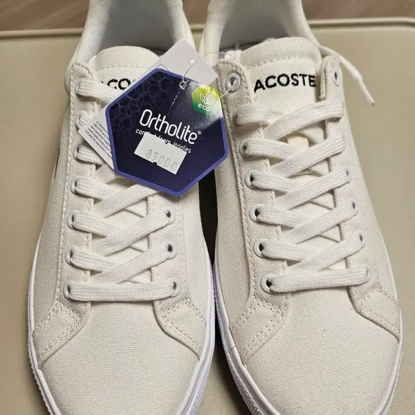 [BUNJANG] Lacoste White Leather Sneakers / 라코스테 250 화이트 레더 스니커즈
