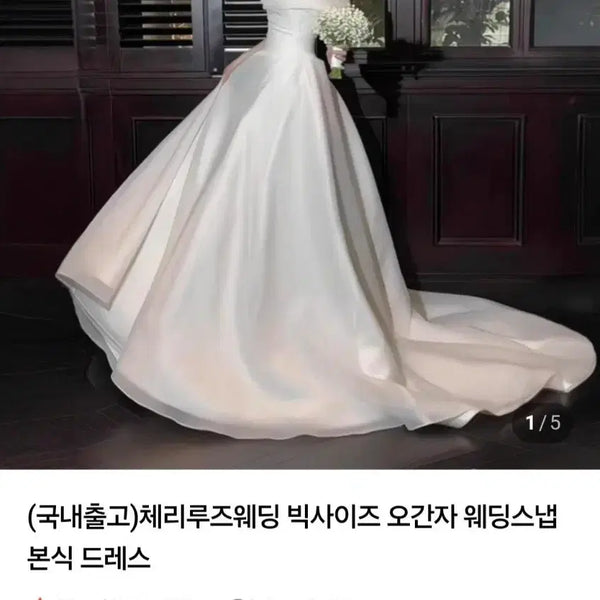 [BUNJANG] Organza Silk Self Wedding Dress - Arm Coverage / 오간자 실크 셀프 웨딩드레스 팔뚝살 완전 커버 상태 매우 좋음