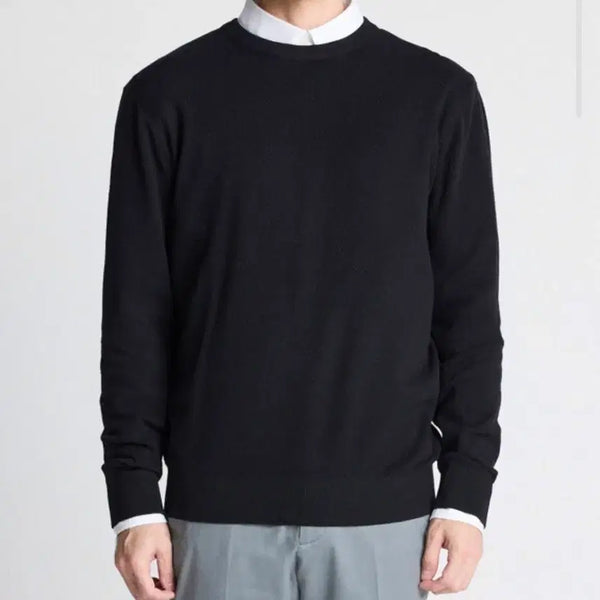 [BUNJANG] STCO Soft Touch Round Knit Black (New) / STCO 소프트 터치 라운드 니트 블랙(새제품)