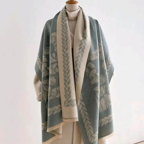 [BUNJANG] Luxury Mint Pattern Shawl Scarf / [새상품] 고급스러운 민트 패턴 숄 스카프