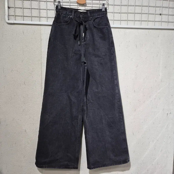[BUNJANG] PVCS Black Wide Leg Jeans / PVCS 블랙 와이드 청바지