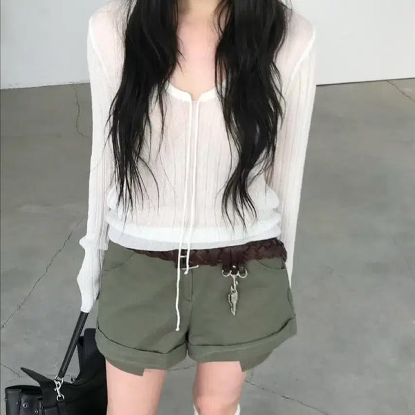 [BUNJANG] Nude Lip V Slim Knit / (새상품) 누즈 립브이 슬림 니트
