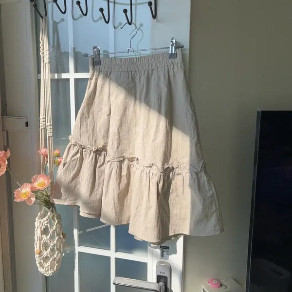 [BUNJANG] FFILM Ruffle Asymmetrical Skirt / FFILM  필름 프릴 모리걸 언발 스커트(풀밴딩) -옷장정리