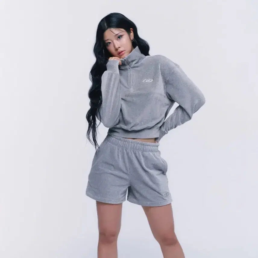 [BUNJANG] Born to Win Velour Half Zip-Up Fleece - Size 2 / 본투윈 벨루어 하프 반집업 2사이즈 후리스