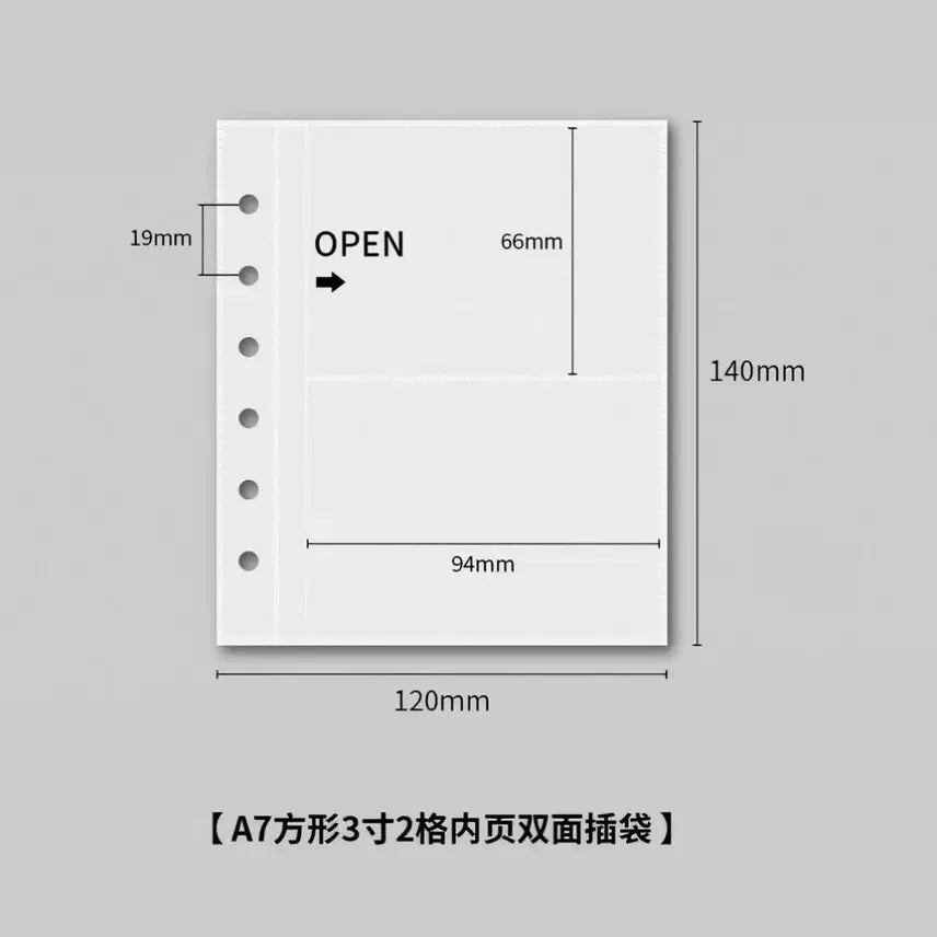 [BUNJANG] A7 Binder Inserts - Macaron Binder Vinyl Inserts / A7 바인더 속지 무브온투 마카롱 바인더 비닐 속지 다이어리