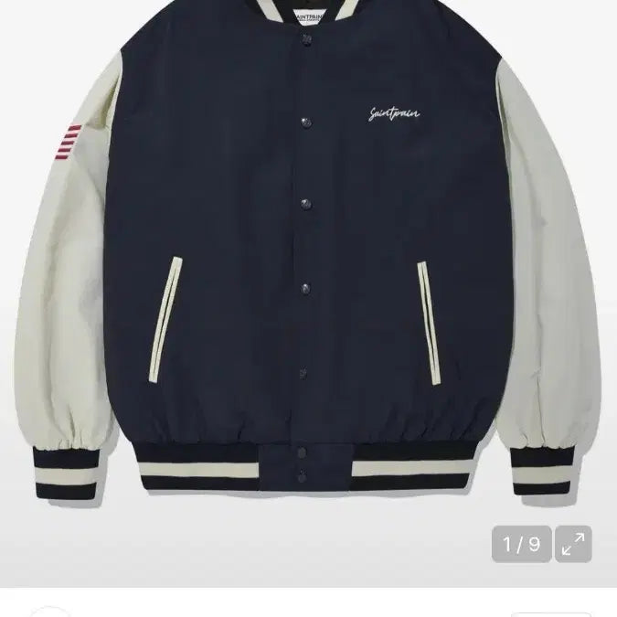 [BUNJANG] Saintpain Stadium Jacket Navy / SP(세인트페인) 스타디움 자켓 네이비