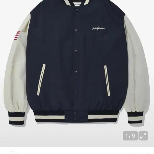 [BUNJANG] Saintpain Stadium Jacket Navy / SP(세인트페인) 스타디움 자켓 네이비