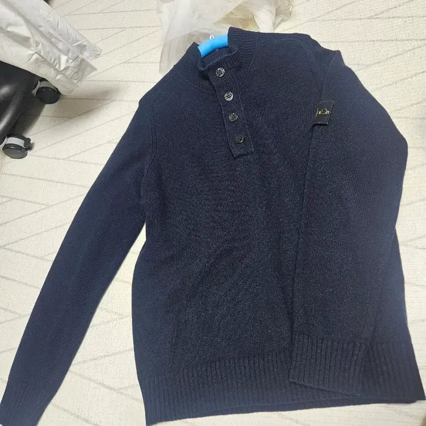 [BUNJANG] Stone Island Navy Knit XL / 스톤아일랜드 네이비 니트